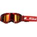 LS2 AURA PRO GOGGLE BLACK RED WITH IRIDIUM VISOR