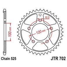 Reťazová rozeta JT JTR 702-40 40 zubov,525