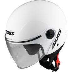 Otvorená helma JET AXXIS SQUARE solid perleťové biela lesklá XL