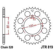 REŤAZOVÁ ROZETA JT JTR 819-37 37T, 520