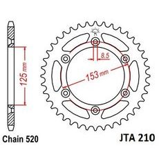 Hliníková reťazová rozeta JT JTA 210-46 46 zubov,520