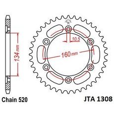 Hliníková reťazová rozeta JT JTA 1308-41 41T, 520