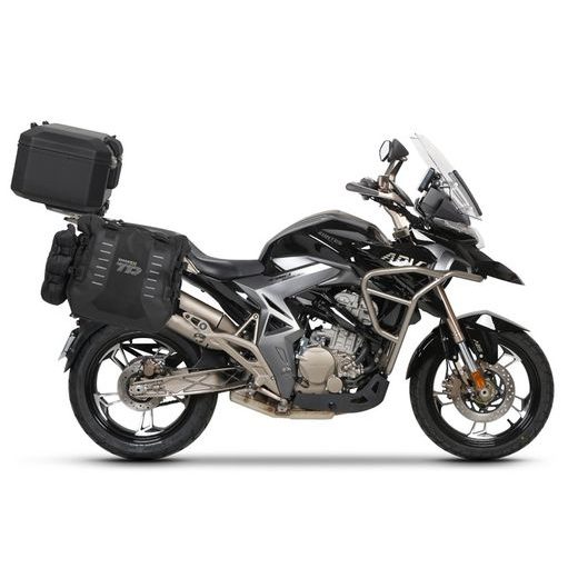 KOMPLETNÁ SADA SEDLOVÝCH BRAŠNÍ SHAD TERRA TR40 ADVENTURE A HLINÍKOVÉHO KUFRA SHAD TERRA BLACK 37L VRÁTANE MONTÁŽNEJ SADY SHAD ZONTES ZT310-T/ T2-310