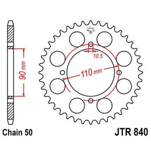 REŤAZOVÁ ROZETA JT JTR 840-35 35T, 530