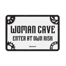 PLECHOVÁ CEDUĽA WOMAN CAVE, OXFORD (ČERNÁ/BÍLÁ, ROZMER 30 X 20 CM)