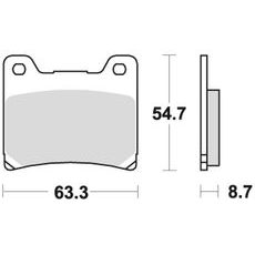 BRZDOVÉ DOŠTIČKY, BRAKING (SEMI-METALICKÁ ZMES SM1) 2 KS V BALENÍ