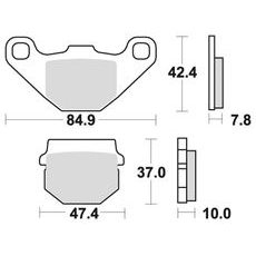 BRZDOVÉ DOŠTIČKY, BRAKING (SEMI-METALICKÁ ZMES SM1) 2 KS V BALENÍ