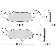 BRZDOVÉ DOŠTIČKY, BRAKING (SEMI-METALICKÁ ZMES SM1) 2 KS V BALENÍ