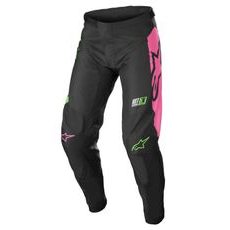 NOHAVICE RACER COMPASS 2022, ALPINESTARS, DETSKÉ (ČERNÁ/ZELENÁ NEON/RŮŽOVÁ FLUO)