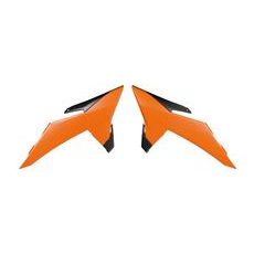 SPOJLERY CHLADIČA KTM, RTECH (ORANŽOVÁ, ČIERNA)