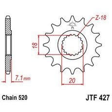 REŤAZOVÉ KOLIEČKO JT JTF 427-14 14 ZUBOV,520