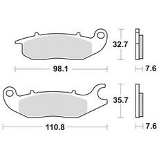 BRZDOVÉ DOŠTIČKY, BRAKING (SEMI-METALICKÁ ZMES SM1) 2 KS V BALENÍ