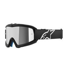 ALPINESTARS VISION YOUTH CORP – DETSKÉ MOTOKROSOVÉ OKULIARE NA MX A ENDURO (ČIERNA, ZRKADLOVÉ STRIEBORNÉ PLEXI) 2025