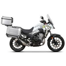 KOMPLETNÁ SADA HLINÍKOVÝCH KUFROV SHAD TERRA, 48 LITROVÝ VRCHNÝ KUFOR, 36/36 LITROVÝ BOČNÉ KUFRE, VRÁTANE MONTÁŽNEJ SADY A PLATNI SHAD HONDA CB 500 X