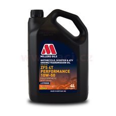 MILLERS OILS ZFS 4T PERFORMANCE 10W50 - PLNE SYNTETICKÝ ESTEROVÝ OLEJ PRE 4T MOTORY, MOKRÁ SPOJKA, JASO MA2 4 L