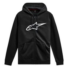 ALPINESTARS AGELESS ZIP HOODIE 3 – VOĽNOČASOVÁ MOTO MIKINA (ČIERNA/BIELA)