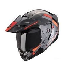 SCORPION PRILBA NA MOTOCYKEL ADX-2 GALANE, ČIERNA/STRIEBORNÁ/ČERVENÁ/ORANŽOVÁ