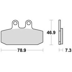 BRZDOVÉ DOŠTIČKY, BRAKING (SEMI-METALICKÁ ZMES SM1) 2 KS V BALENÍ
