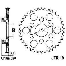 REŤAZOVÁ ROZETA JT JTR 19-36 36 ZUBOV,520