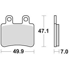 BRZDOVÉ DOŠTIČKY, BRAKING (SEMI-METALICKÁ ZMES SM1) 2 KS V BALENÍ