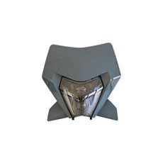 PREDNÁ MASKA VRÁTANE LED SVETLÁ KTM, RTECH (QUANTUM SIVÁ)