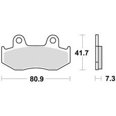 BRZDOVÉ DOŠTIČKY, BRAKING (SEMI-METALICKÁ ZMES SM1) 2 KS V BALENÍ