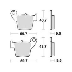 BRZDOVÉ DOŠTIČKY, BRAKING (SEMI-METALICKÁ ZMES SM1) 2 KS V BALENÍ