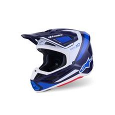 PRILBA SM7 RISE, ALPINESTARS (MODRÁ/BÍLÁ) 2026