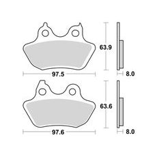 BRZDOVÉ DOŠTIČKY, BRAKING (SEMI-METALICKÁ ZMES SM1) 2 KS V BALENÍ
