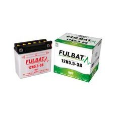 BATÉRIA 12 V, 12N5.5-3B, 5,8AH, 44A, KONVENČNÉ 135X60X130, FULBAT (VR. BALENIE ELEKTROLYTU)