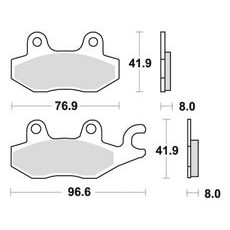 BRZDOVÉ DOŠTIČKY, BRAKING (SEMI-METALICKÁ ZMES SM1) 2 KS V BALENÍ