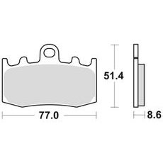 BRZDOVÉ DOŠTIČKY, BRAKING (SEMI-METALICKÁ ZMES SM1) 2 KS V BALENÍ