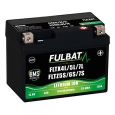 LÍTIOVÁ BATÉRIE& LIFEPO4 (BEZ LCD)& YTX4L-BS, YTX5L-BS, YTZ5S-BS, YTZ6S-BS& FULBAT& 12V, 2AH, 120A, HMOTNOSŤ 0,50 KG, 107X56X85