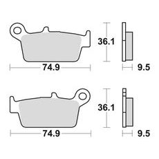 BRZDOVÉ DOŠTIČKY, BRAKING (SEMI-METALICKÁ ZMES SM1) 2 KS V BALENÍ