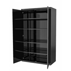 2 DOORS CLOSET WITH KEY LOCK AND 4 ADJUSTABLE SHELVES LV8 EQA2A ČIERNA