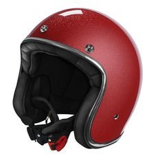 OPEN FACE HELMET STORMER QUARTZ GLITTER RED GLOSSY M