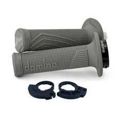 GRIPY LOCK-ON D100 (OFFROAD) DĹŽKA 125/130 MM (2 VAČKY), DOMINO (SIVÉ)