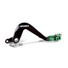 AWORKX PEDÁL ZADNEJ BRZDY (NOŽNÁ BRZDOVÁ PÁKA), ZELENÝ – KAWASAKI KX 85 '01–'25 (AW-20035)