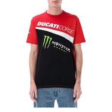TRIČKO DUCATI CORSE - MONSTER ENERGY (ČIERNA, ČERVENÁ)