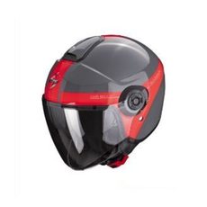 SCORPION PRILBA NA MOTOCYKEL EXO-CITY II SHORT, ŠEDÁ/ČERVENÁ