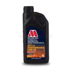 MILLERS OILS ZFS 4T PERFORMANCE 10W50 - PLNE SYNTETICKÝ ESTEROVÝ OLEJ PRE 4T MOTORY, MOKRÁ SPOJKA, JASO MA2 1 L