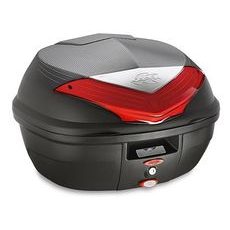 MONOLOCK TOPCASE, KAPPA (35L, ČIERNY NELAKOVANÝ + ČERVENÁ ODRAZKA)