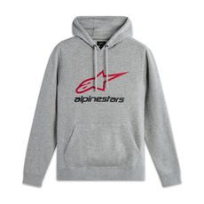 ALPINESTARS ALWAYS 2.0 – VOĽNOČASOVÁ MOTO MIKINA (SIVÁ/ČERVENÁ/ČIERNA)