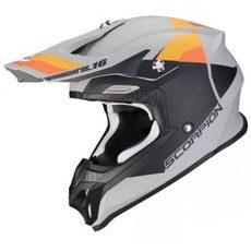 SCORPION PRILBA NA MOTOCYKEL VX-16 EVO AIR SPECTRUM, ŠEDÁ/ORANŽOVÁ MATNÁ