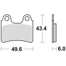 BRZDOVÉ DOŠTIČKY, BRAKING (SEMI-METALICKÁ ZMES SM1) 2 KS V BALENÍ