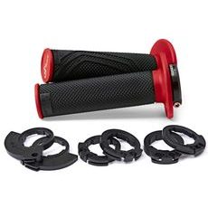 GRIPY LOCK-ON D100 (OFFROAD) DĹŽKA 125/130 MM (6 VAČEK), DOMINO (ČIERNO-ČERVENÉ)
