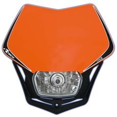 UNI PREDNÁ MASKA VRÁTANE SVETLÁ V-FACE, RTECH (ORANŽOVO-ČIERNA)