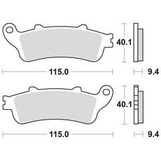 BRZDOVÉ DOŠTIČKY, BRAKING (SEMI-METALICKÁ ZMES SM1) 2 KS V BALENÍ