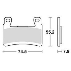 BRZDOVÉ DOŠTIČKY, BRAKING (SEMI METALICKÁ ZMES CM66) 2 KS V BALENÍ