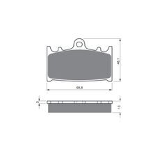 BRZDOVÉ OBLOŽENIE GOLDFREN 206 S33 STREET ZADNÁ